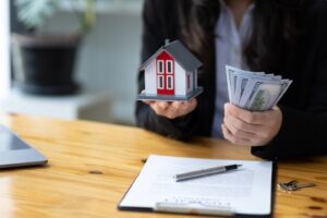 Signing a lease agreement, a person weighs what they get from the property and the money that is needed such as a security deposit.